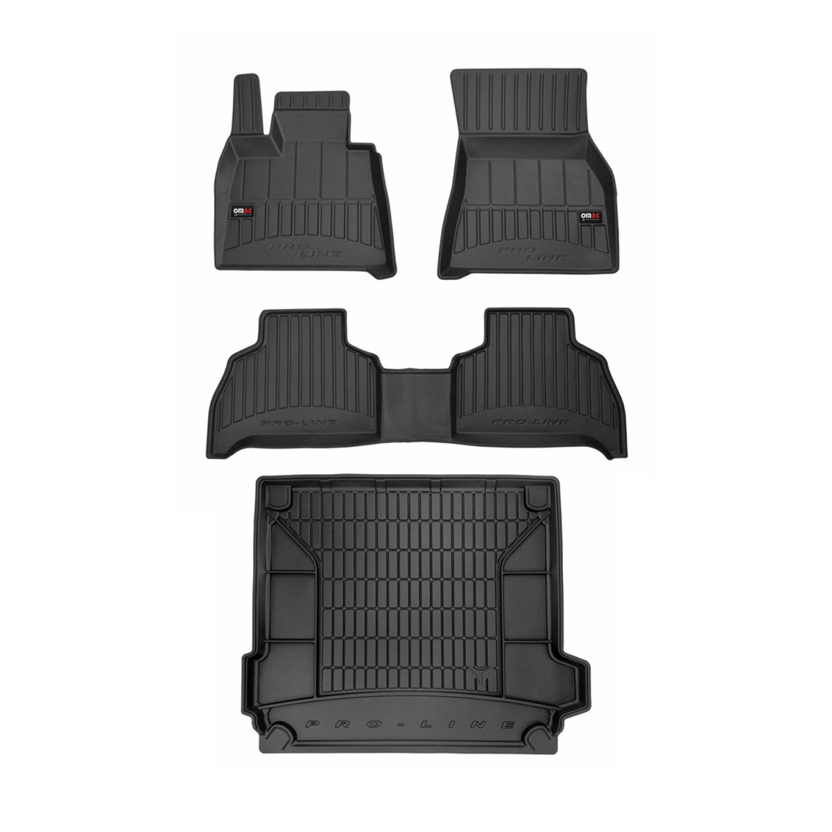 BMW X5 G05 Floor-Trunk Mats - Omac - 3D PREMIUM - Black - '19-'25